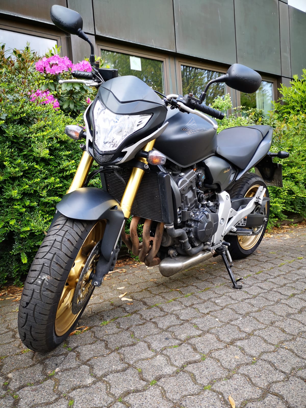 Schwarzes Motorrad